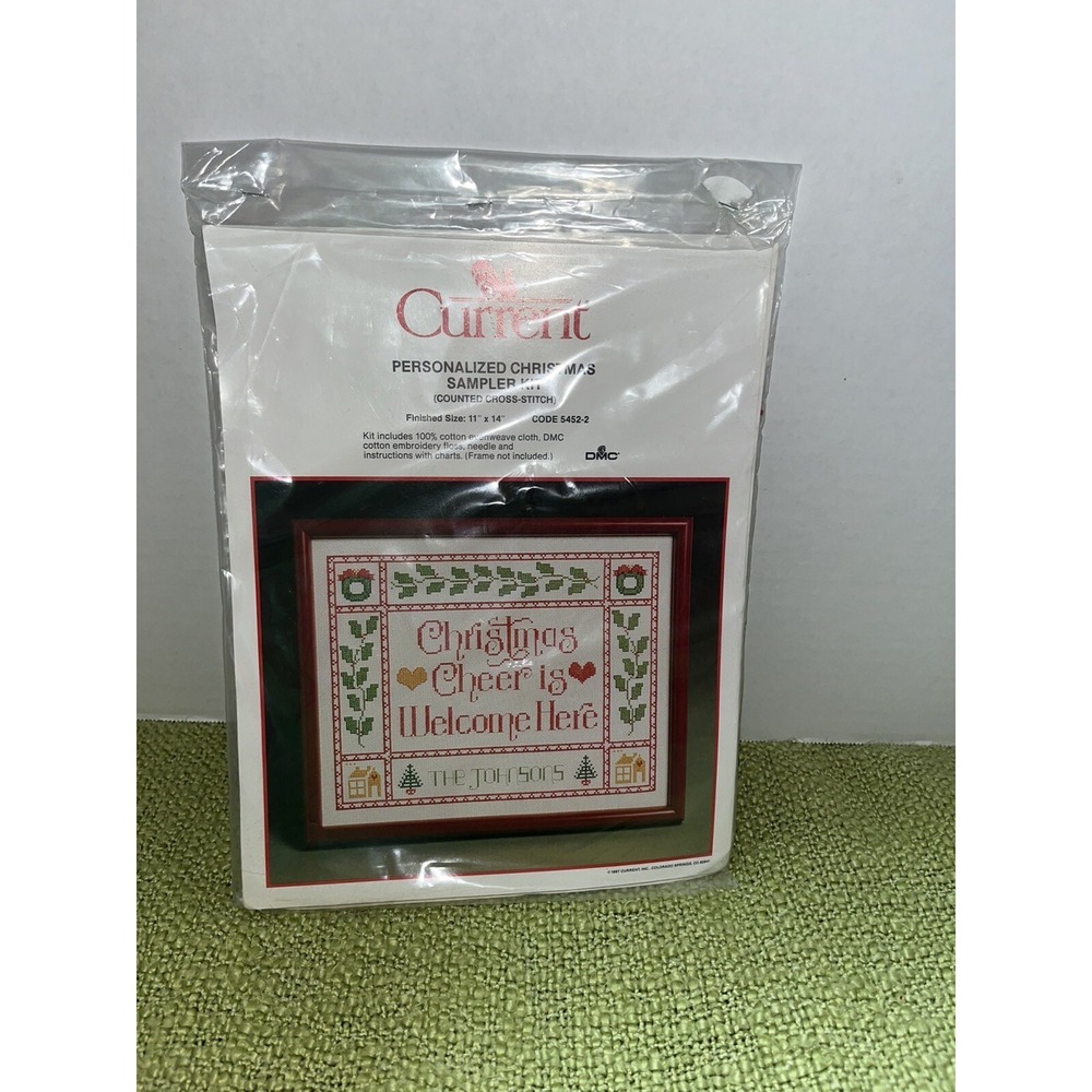 Current Counted Cross Stitch Personalized Christmas Sampler Kit 11x14
